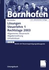 Buchcover Lösungen Steuerlehre 1 Rechtslage 2003