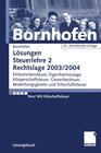 Buchcover Lösungen Steuerlehre 2 Rechtslage 2003/2004