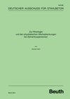 Buchcover Zur Rheologie und den physikalischen Wechselwirkungen bei Zementsuspensionen