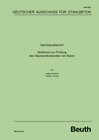 Buchcover Sachstandbericht: Verfahren zur Prüfung des Säurewiderstands von Beton