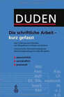 Buchcover Duden - Die schriftliche Arbeit - kurz gefasst