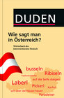 Buchcover Duden - Wie sagt man in Österreich?