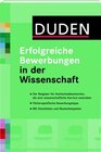 Buchcover Duden - Erfolgreiche Bewerbungen in der Wissenschaft