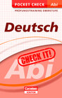 Buchcover Pocket Check Abi Deutsch