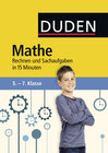 Buchcover Mathe in 15 Minuten - Rechnen und Sachaufgaben 5.-7. Klasse