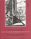 Buchcover Lexicon Juridicum Romano-Teutonicum