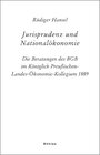 Buchcover Jurisprudenz und Nationalökonomie