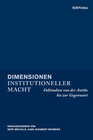 Buchcover Dimensionen institutioneller Macht