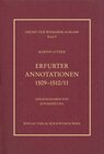 Buchcover Erfurter Annotationen 1509–1510/11