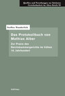 Buchcover Das Protokollbuch von Mathias Alber