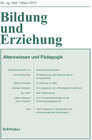 Buchcover Alterswissen in der Pädagogik