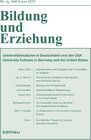 Buchcover Universitätskulturen in Deutschland und den USA