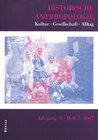 Buchcover Historische Anthropologie 0942-8704 / Historische Anthropologie 15,3 (2007)