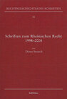 Buchcover Schriften zum Rheinischen Recht 1998–2008