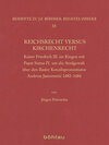 Buchcover Reichsrecht versus Kirchenrecht