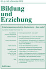 Buchcover Erziehungswissenschaft in Deutschland - Quo vadis?