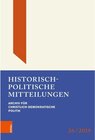 Buchcover Historisch-politische Mitteilungen
