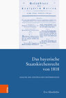 Buchcover Das bayerische Staatskirchenrecht von 1818