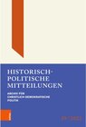 Buchcover Historisch-Politische Mitteilungen / Historisch-Politische Mitteilungen. Archiv für Christlich-Demokratische Politik Bd.29 -  (ePub)