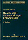 Buchcover Gesetz über Versammlungen und Aufzüge (Versammlungsgesetz)