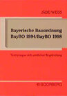 Buchcover Bayerische Bauordnung BayBO 1994 /BayBO 1998