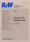 Buchcover Muster für Testamente