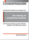 Buchcover Der Vortrag im 1. juristischen Examen