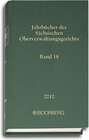 Buchcover Jahrbücher des Sächsischen OVG