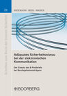 Buchcover Adäquates Sicherheitsniveau bei der elektronischen Kommunikation