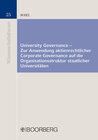 Buchcover University Governance - Zur Anwendung aktienrechtlicher Corporate Governance auf die Organisationsstruktur staatlicher U