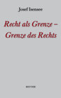 Buchcover Recht als Grenze - Grenze des Rechts