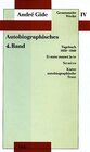 Buchcover Gesammelte Werke IV. Autobiographisches - 4. Band