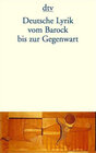 Buchcover Deutsche Lyrik vom Barock bis zur Gegenwart