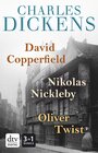 Buchcover David Copperfield - Nikolas Nickleby - Oliver Twist Romane