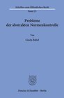 Buchcover Probleme der abstrakten Normenkontrolle.
