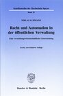 Buchcover Recht und Automation in der öffentlichen Verwaltung.