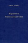 Buchcover Allgemeine Nationalökonomie.