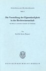 Buchcover Die Vorstellung der Eigenständigkeit in der Rechtswissenschaft.