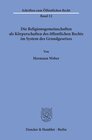 Buchcover Die Religionsgemeinschaften als Körperschaften des öffentlichen Rechts im System des Grundgesetzes.