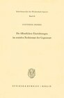 Buchcover Die öffentlichen Einrichtungen im sozialen Rechtsstaat der Gegenwart.