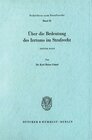 Buchcover Über die Bedeutung des Irrtums im Strafrecht.