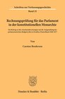 Buchcover Rechnungsprüfung für das Parlament in der konstitutionellen Monarchie.