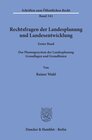 Buchcover Rechtsfragen der Landesplanung und Landesentwicklung.