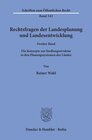 Buchcover Rechtsfragen der Landesplanung und Landesentwicklung.