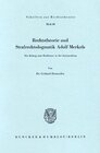 Buchcover Rechtstheorie und Strafrechtsdogmatik Adolf Merkels.