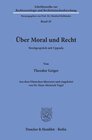 Buchcover Über Moral und Recht.