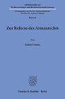 Buchcover Zur Reform des Armenrechts.