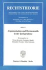 Buchcover Argumentation und Hermeneutik in der Jurisprudenz.