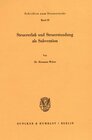 Buchcover Steuererlaß und Steuerstundung als Subvention.