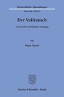 Buchcover Der Vollrausch.